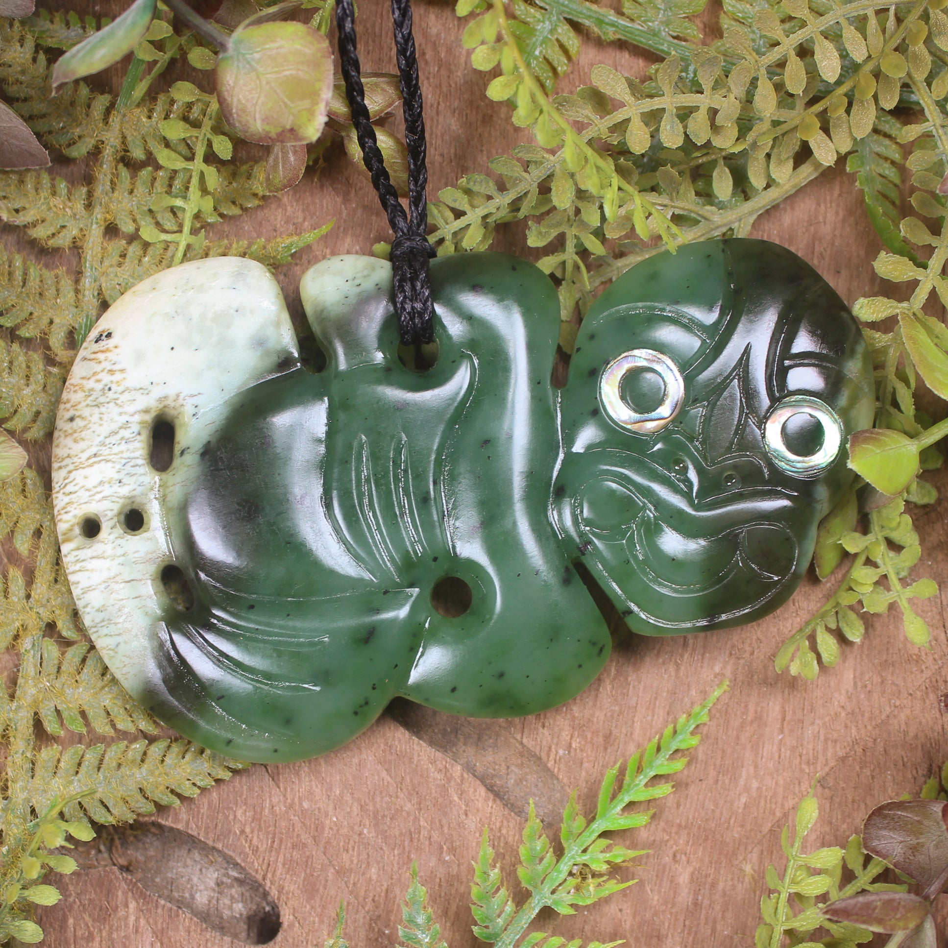 Hei Tiki carved from Hapopo Pounamu - NZ Greenstone