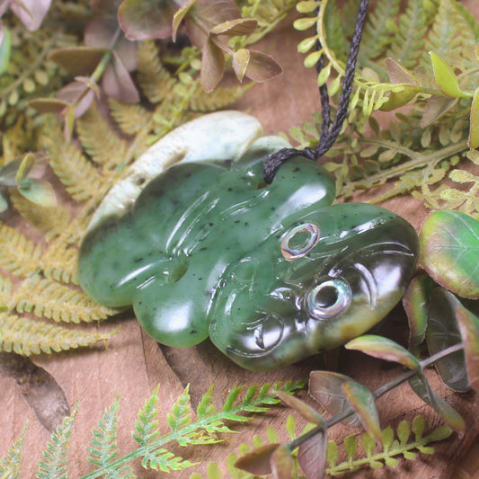 Hei Tiki carved from Hapopo Pounamu - NZ Greenstone