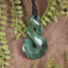 Twist carved from Kawakawa Pounamu - NZ Greenstone