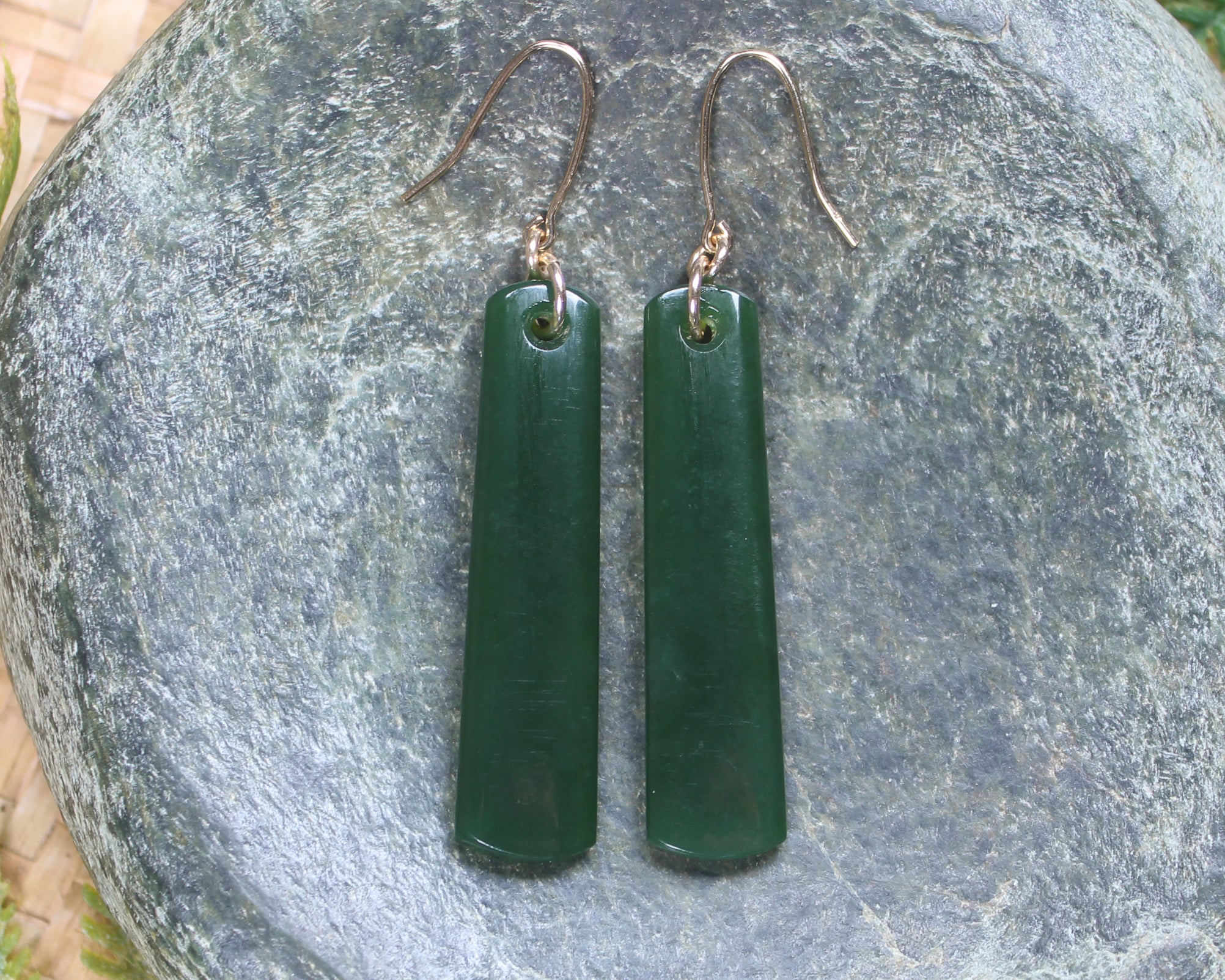 Kawakawa Pounamu earrings