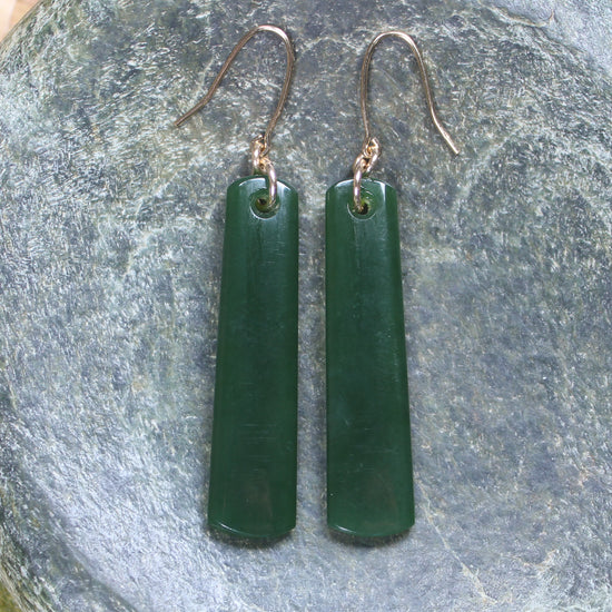 Kawakawa Pounamu earrings