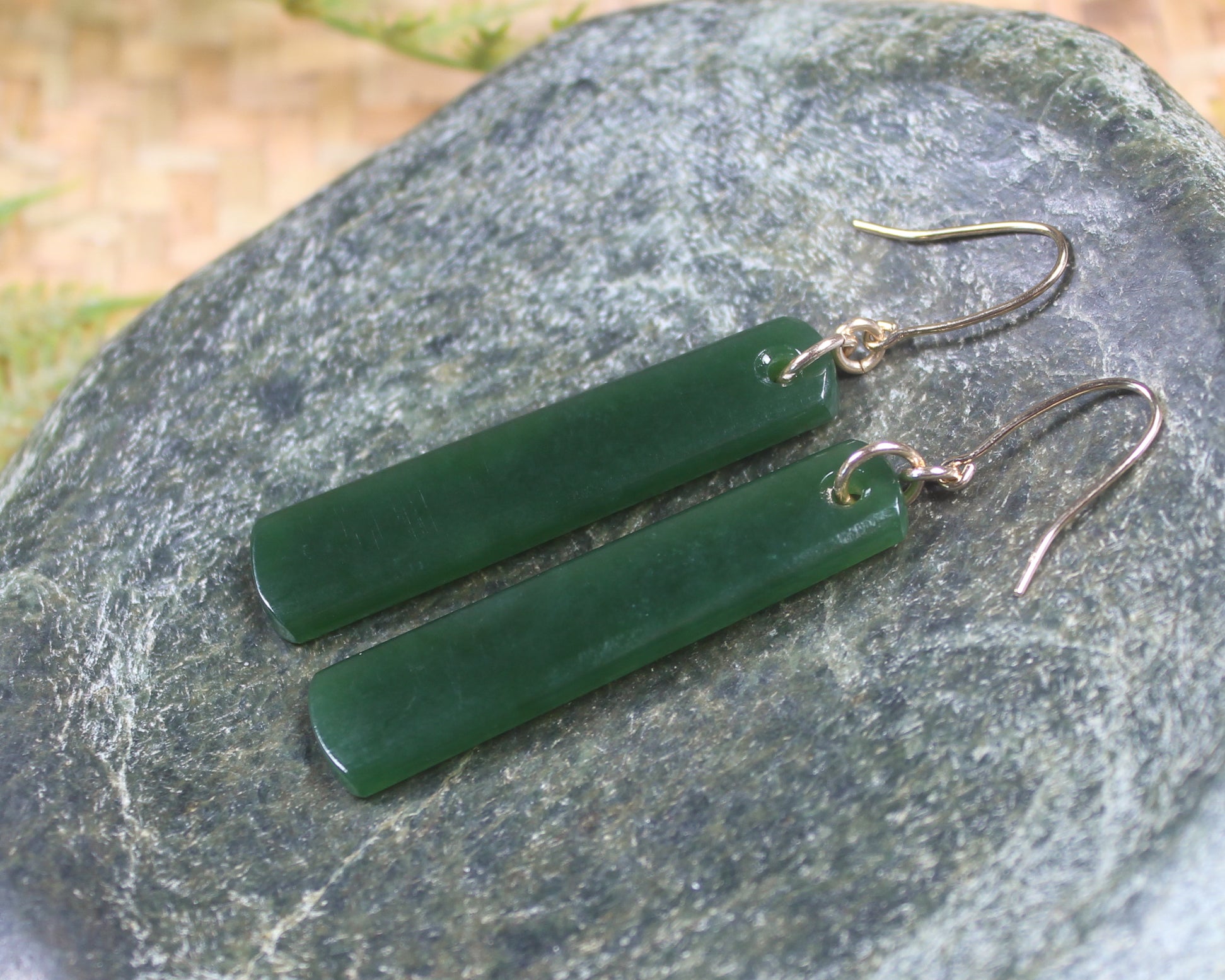 Kawakawa Pounamu earrings