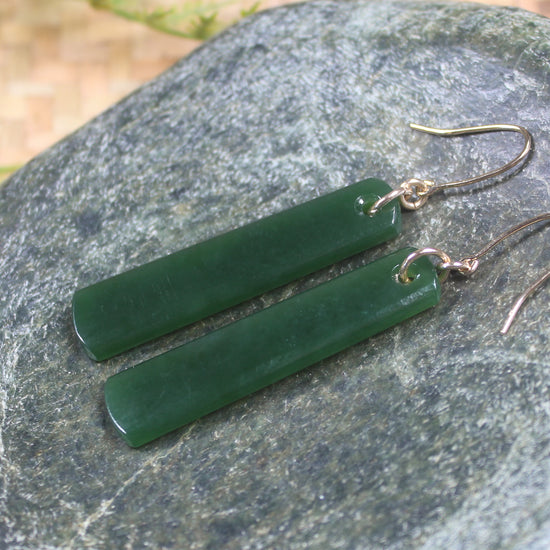 Kawakawa Pounamu earrings