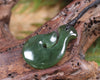 Hei Matau or Fish Hook carved from Kawakawa Pounamu - NZ Greenstone