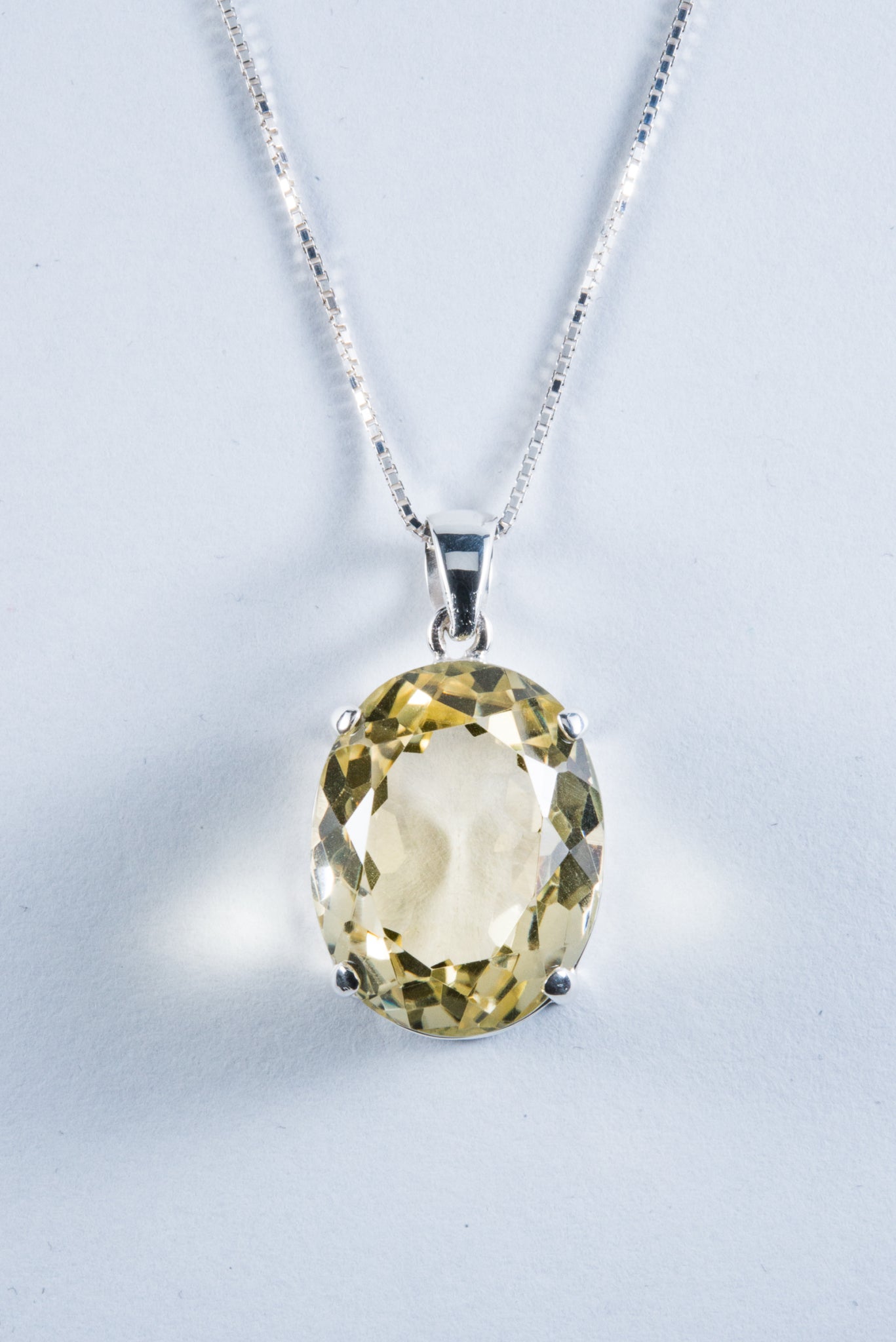 Citrine Sterling Silver Pendant (AZ067)