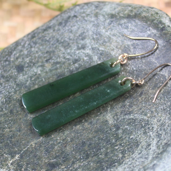 Kawakawa Pounamu earrings