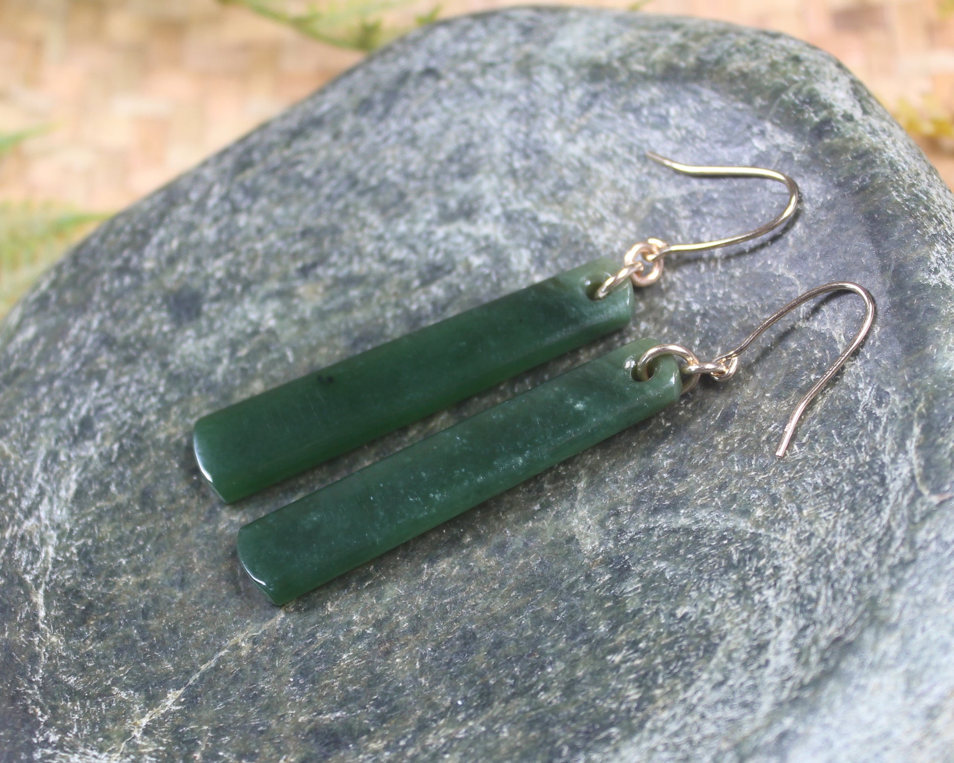 Kawakawa Pounamu earrings