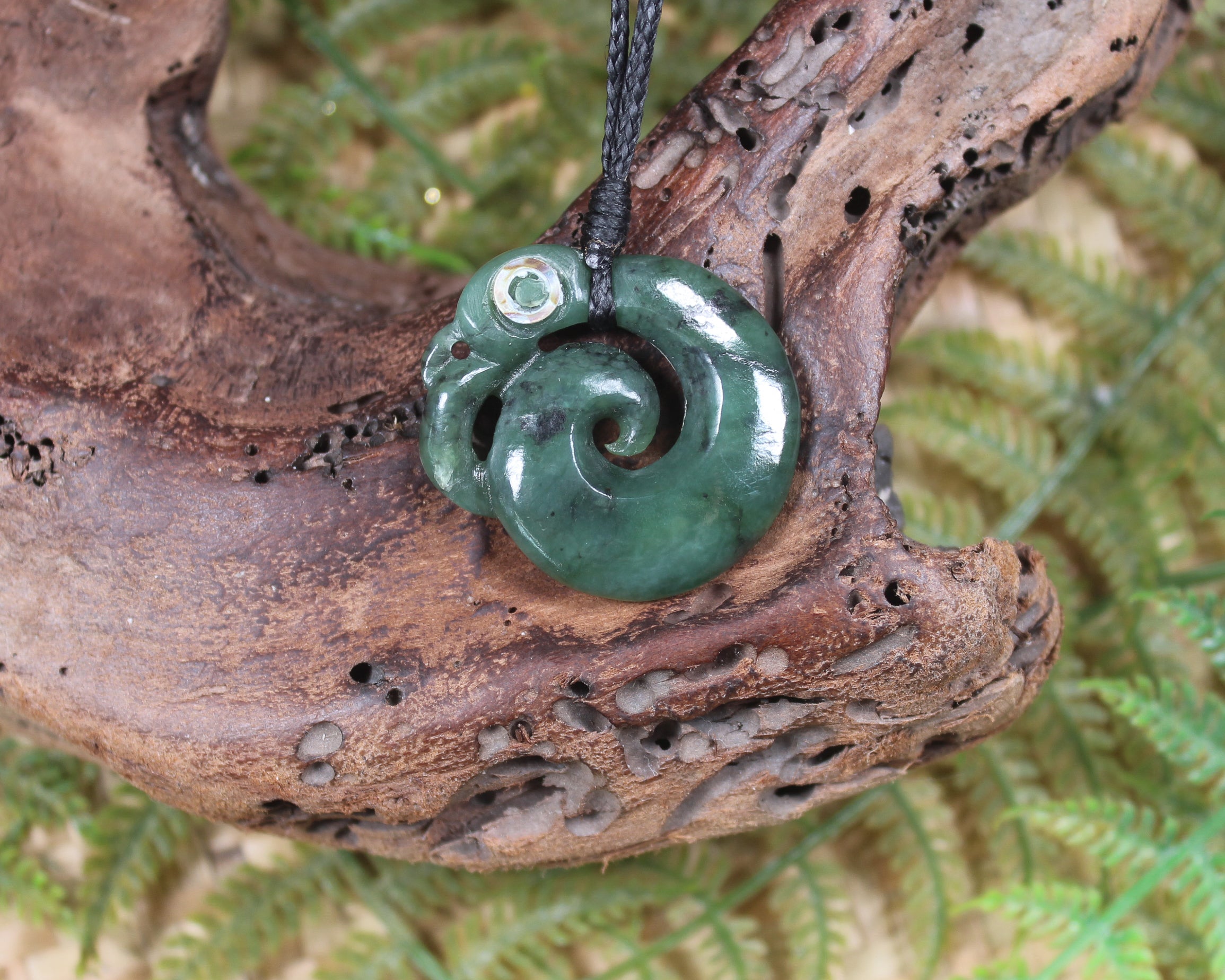 Koropepe carved from Hapopo Pounamu - NZ Greenstone