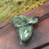 Whale tail carved from Hapopo Pounamu - NZ Greenstone
