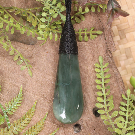 Roimata or Teardop carved from Inanga Pounamu - NZ Greenstone