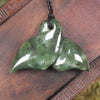 Whale tail carved from Hapopo Pounamu - NZ Greenstone
