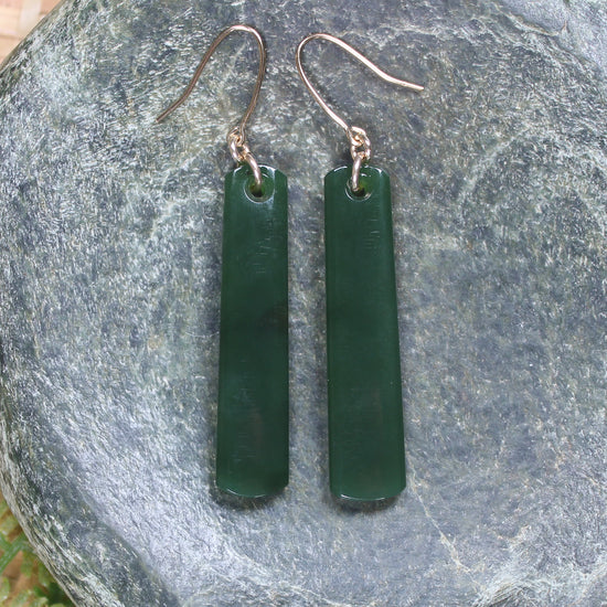 Kawakawa Pounamu earrings