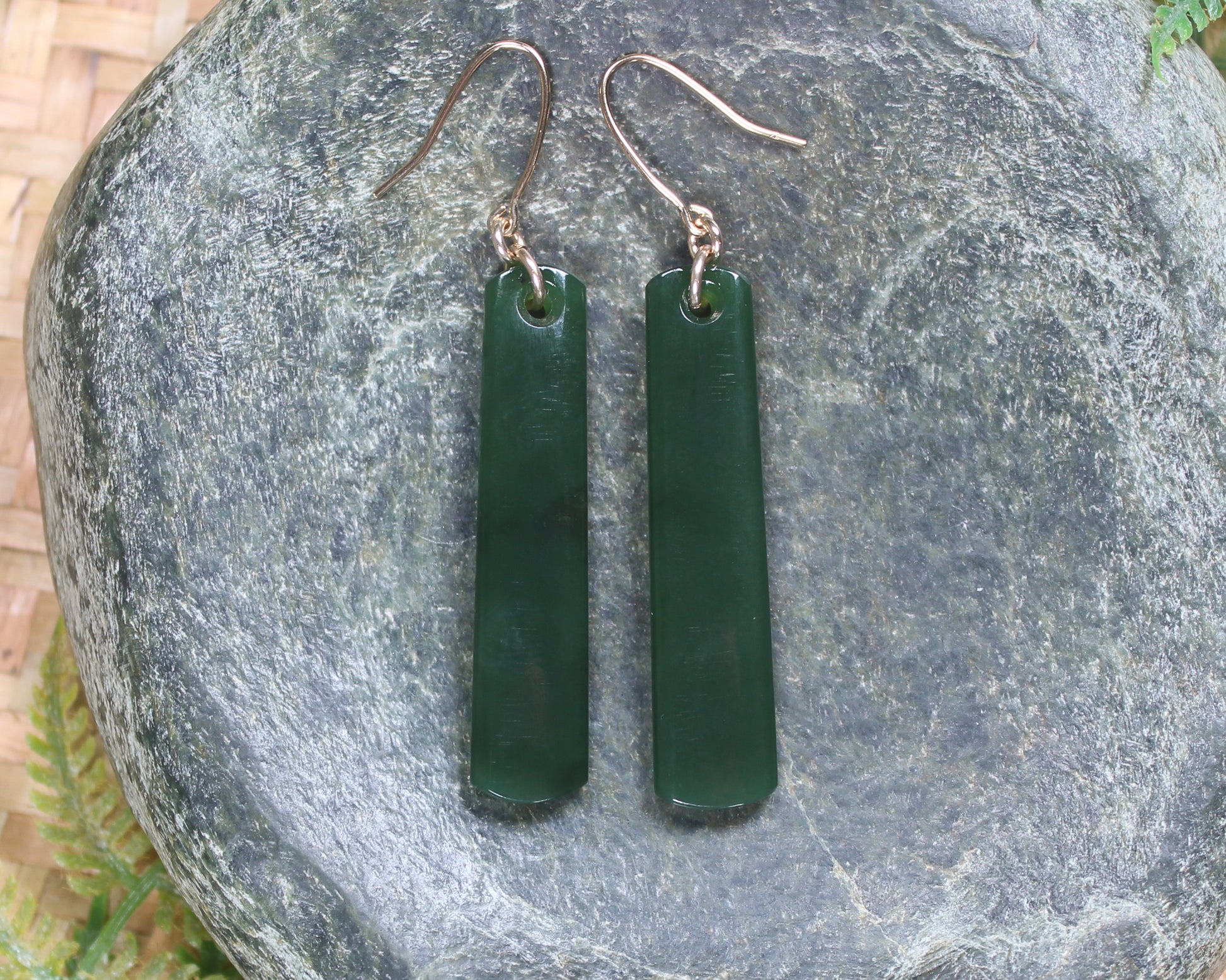 Kawakawa Pounamu earrings