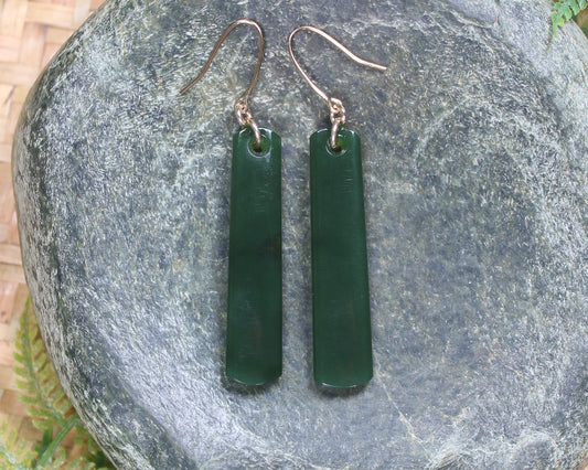 Kawakawa Pounamu earrings
