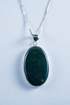 Bloodstone Sterling Silver Pendant (AZ068)