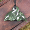 Whale tail carved from Hapopo Pounamu - NZ Greenstone