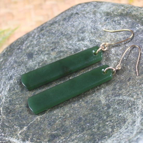 Kawakawa Pounamu earrings