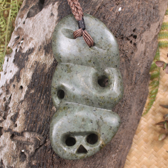 Rimu Pounamu Hei Tiki - NZ Greenstone