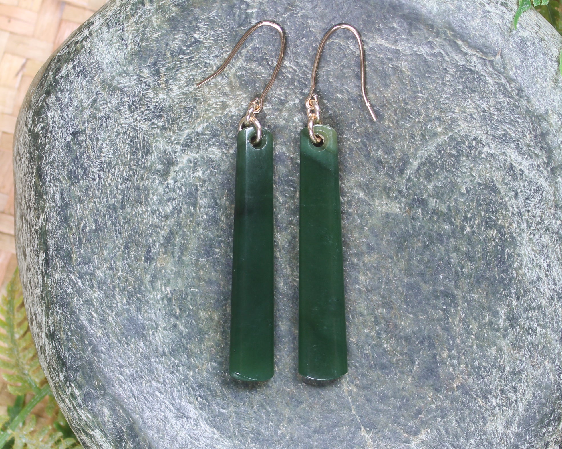 Kawakawa Pounamu earrings