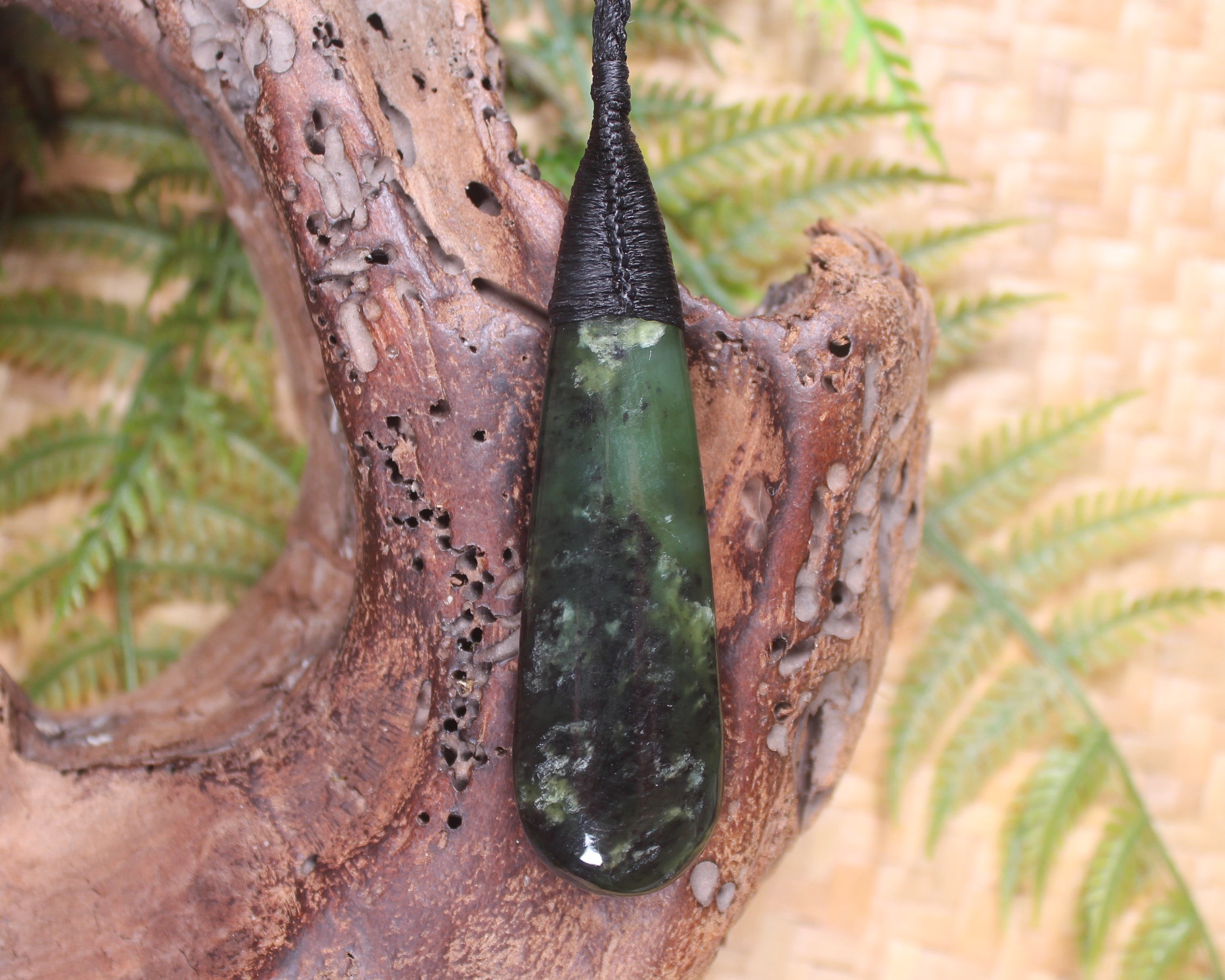 Rimu Pounamu Roimata Pendant - NZ Greenstone