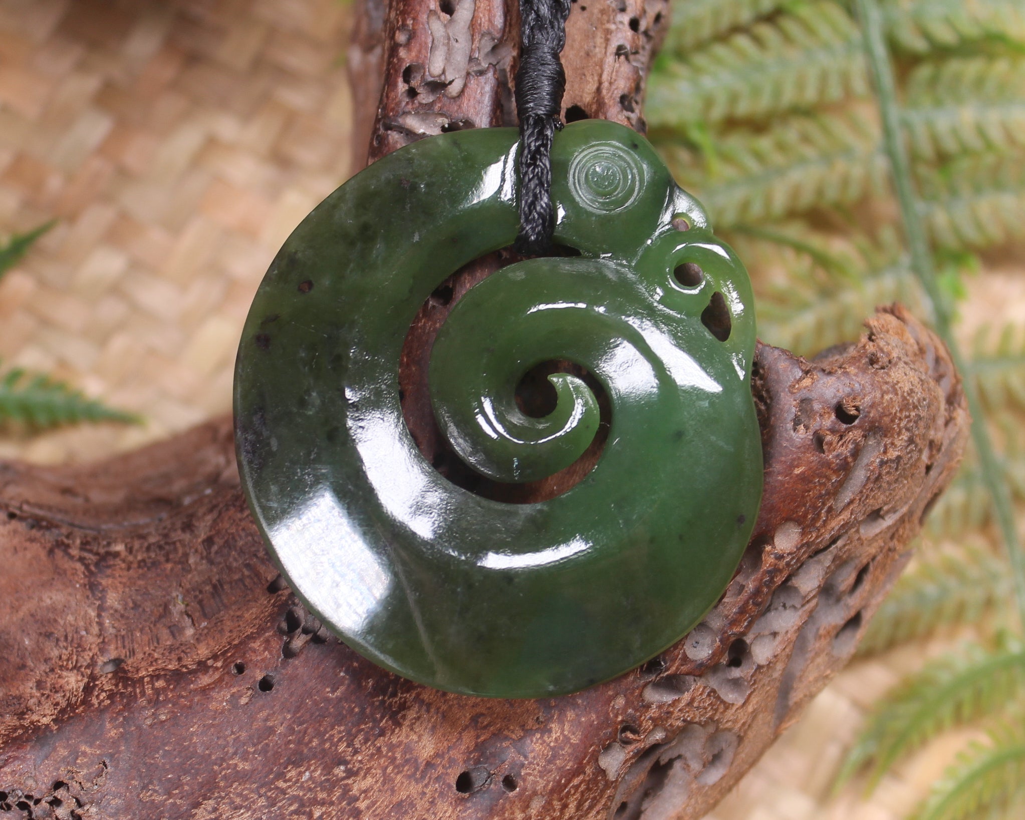 Koropepe carved from Rimu Pounamu - NZ Greenstone