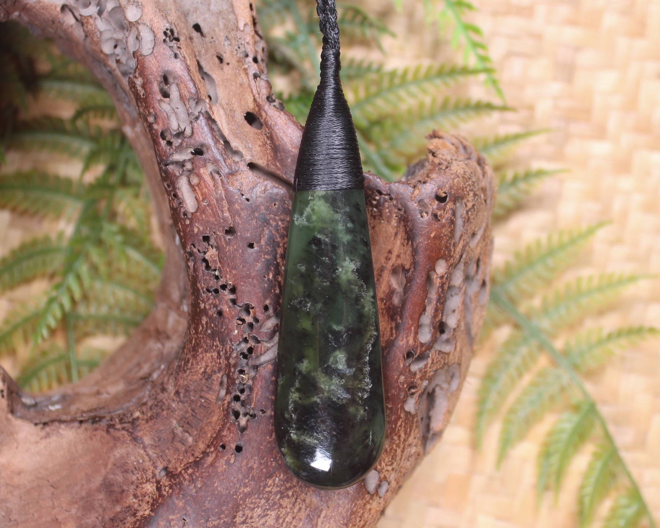 Rimu Pounamu Roimata Pendant - NZ Greenstone