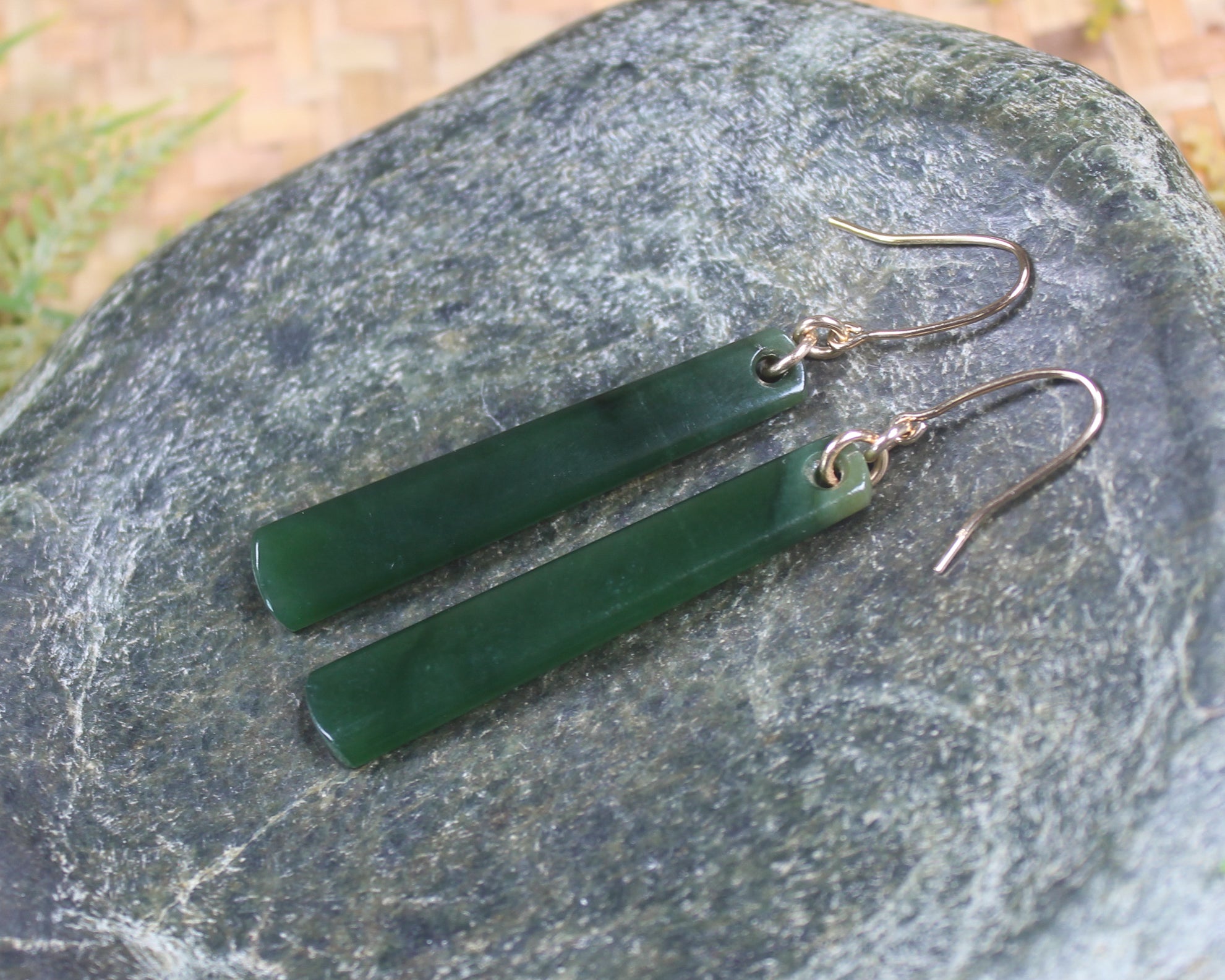 Kawakawa Pounamu earrings