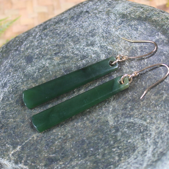 Kawakawa Pounamu earrings