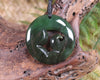 Koru carved from Rimu Pounamu - NZ Greenstone