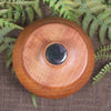 Wooden container with Moss Agate set into lid 
