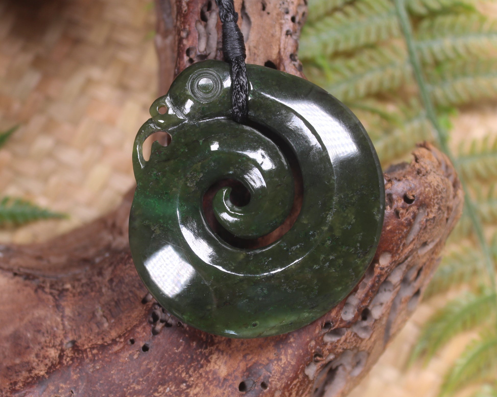 Koropepe carved from Rimu Pounamu - NZ Greenstone