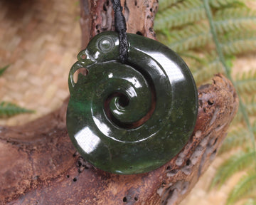 Koropepe carved from Rimu Pounamu - NZ Greenstone