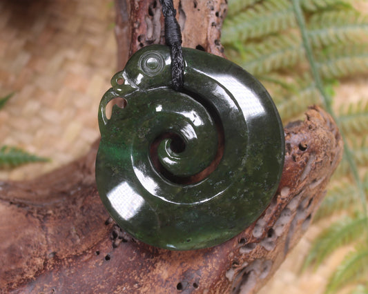 Koropepe carved from Rimu Pounamu - NZ Greenstone