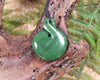 Twist or Pikorua carved from Hapopo Pounamu - NZ Greenstone