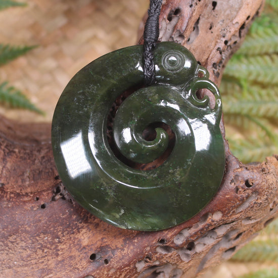 Koropepe carved from Rimu Pounamu - NZ Greenstone