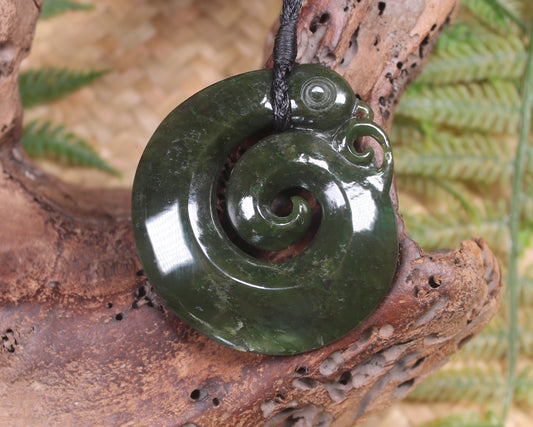 Koropepe carved from Rimu Pounamu - NZ Greenstone