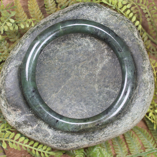 Bangle carved from Rimu Pounamu - NZ Greenstone