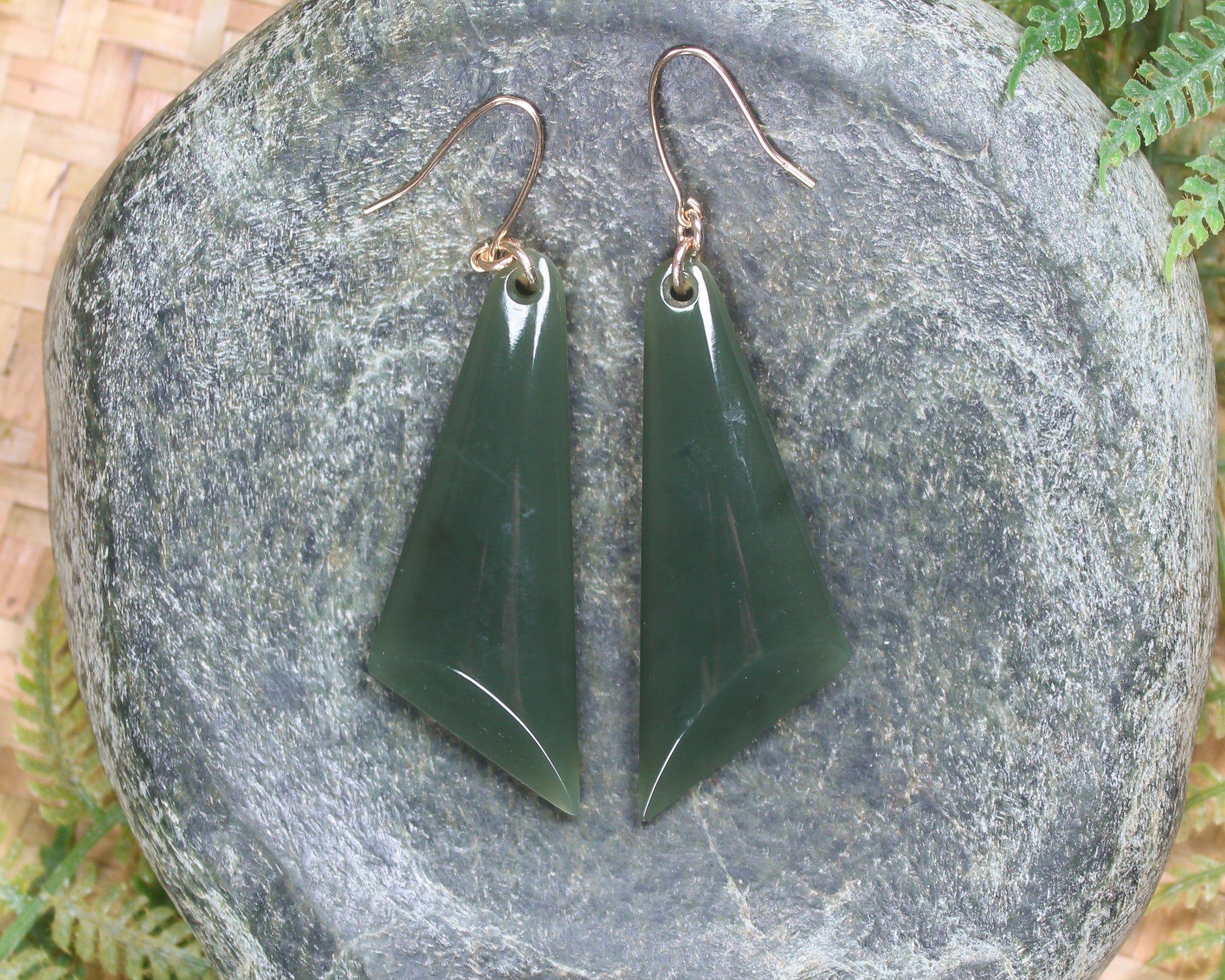 Inanga Pounamu earrings