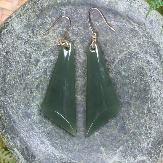 Inanga Pounamu earrings