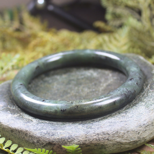 Bangle carved from Rimu Pounamu - NZ Greenstone
