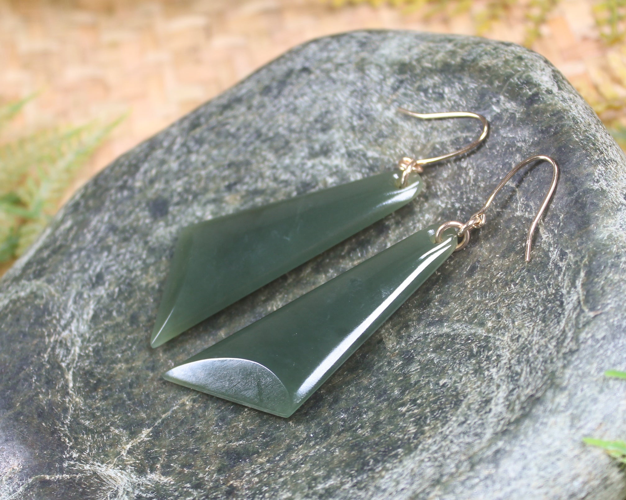 Inanga Pounamu earrings