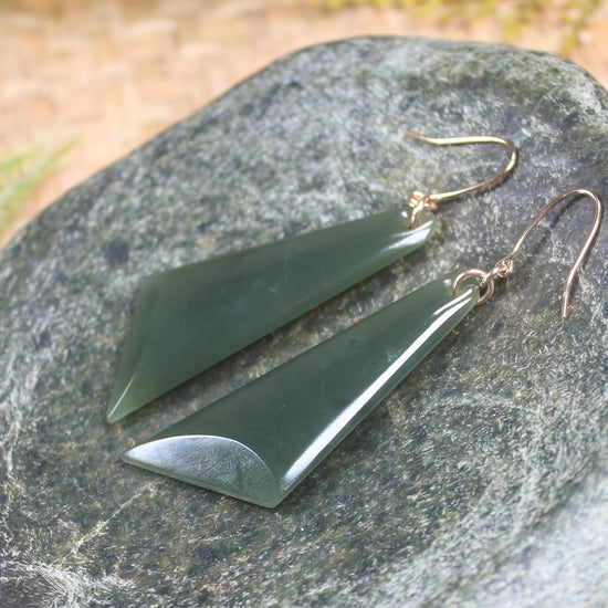 Inanga Pounamu earrings