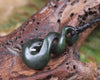 Twist carved from Kawakawa Pounamu - NZ Greenstone