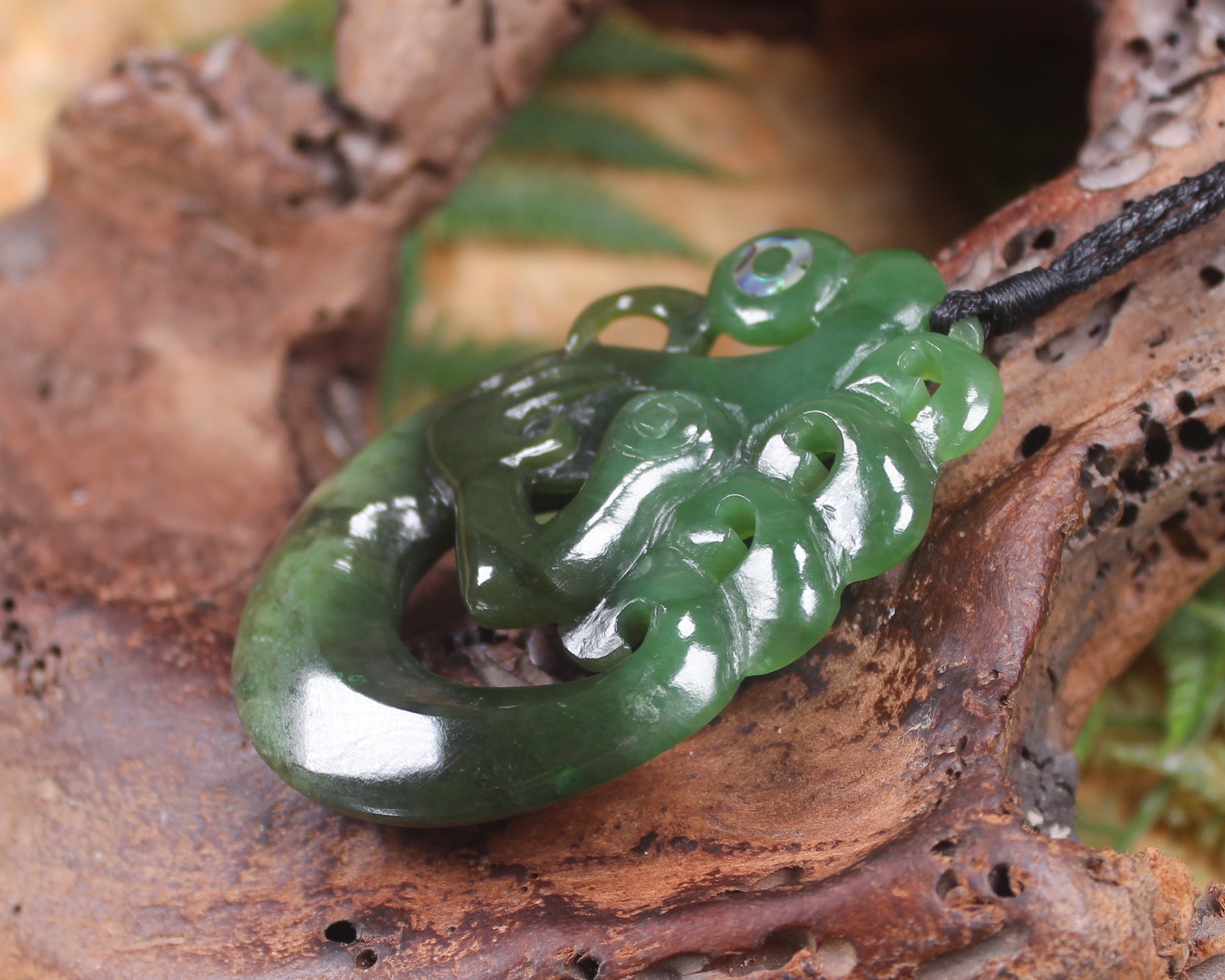 Manaia carved from Hapopo Pounamu - NZ Greenstone