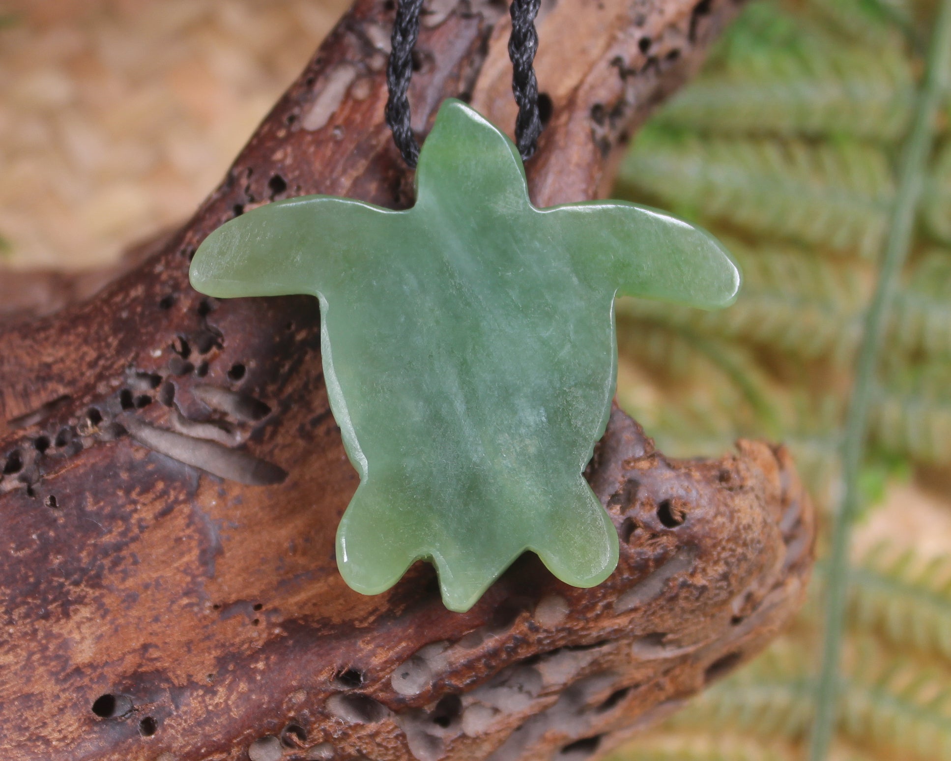 Turtle carved from Inanga Pounamu - NZ Greenstone