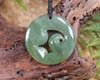 Koru or Spiral carved from Inanga Pounamu - NZ Greenstone