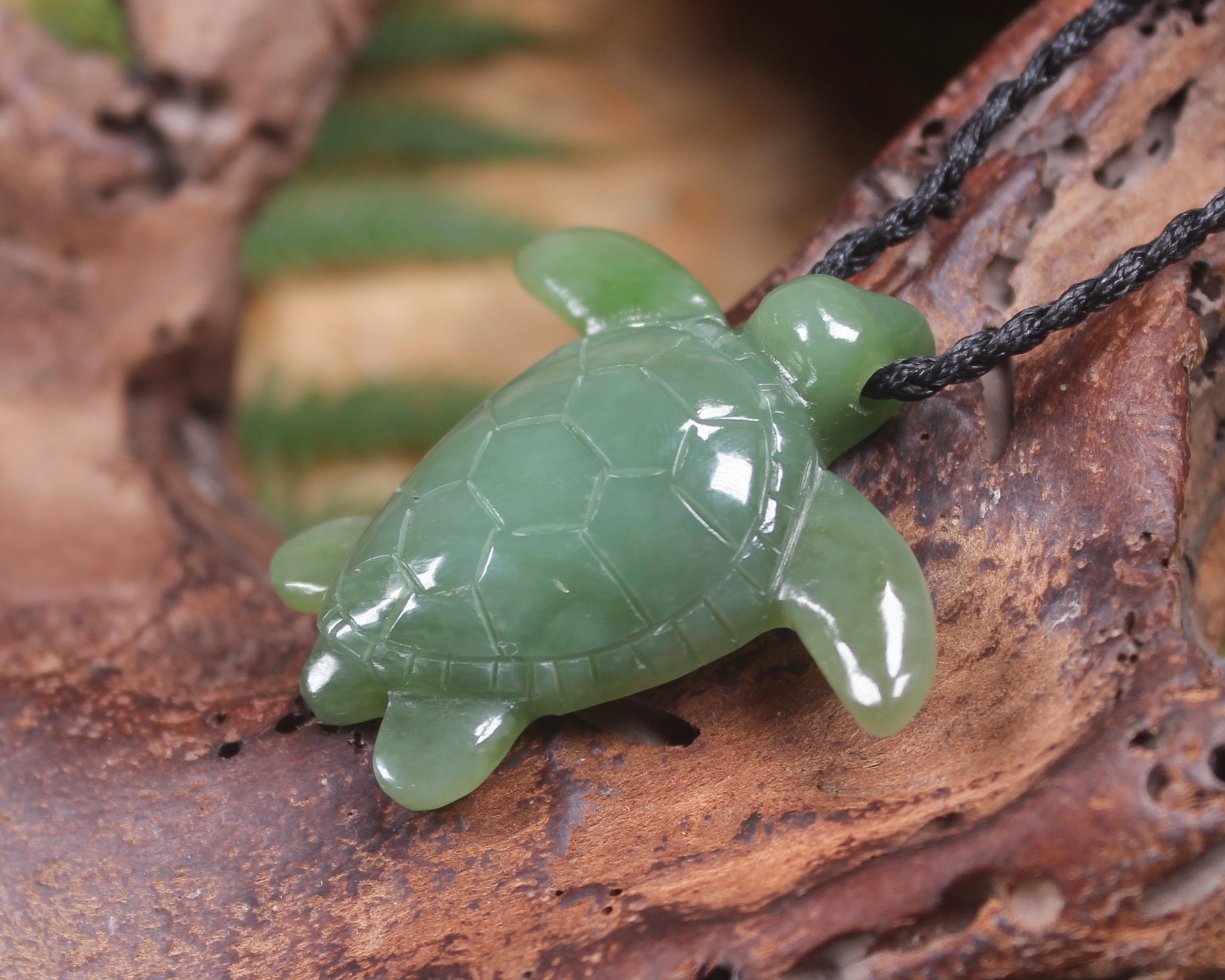 Turtle carved from Inanga Pounamu - NZ Greenstone