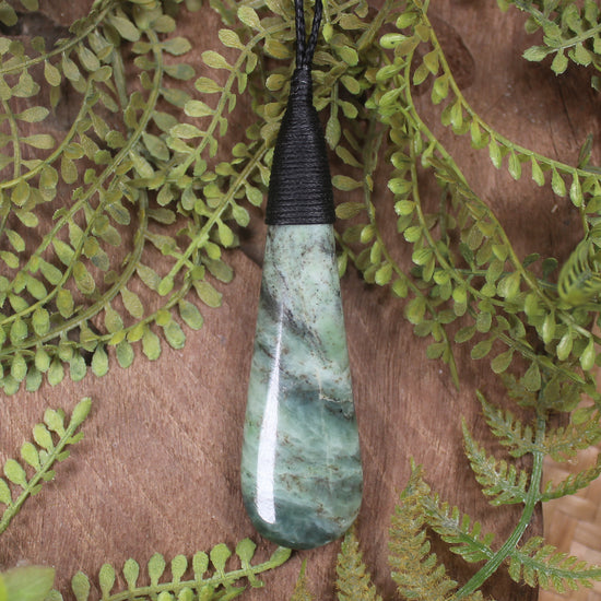 Roimata or Teardop carved from Hapopo Pounamu - NZ Greenstone
