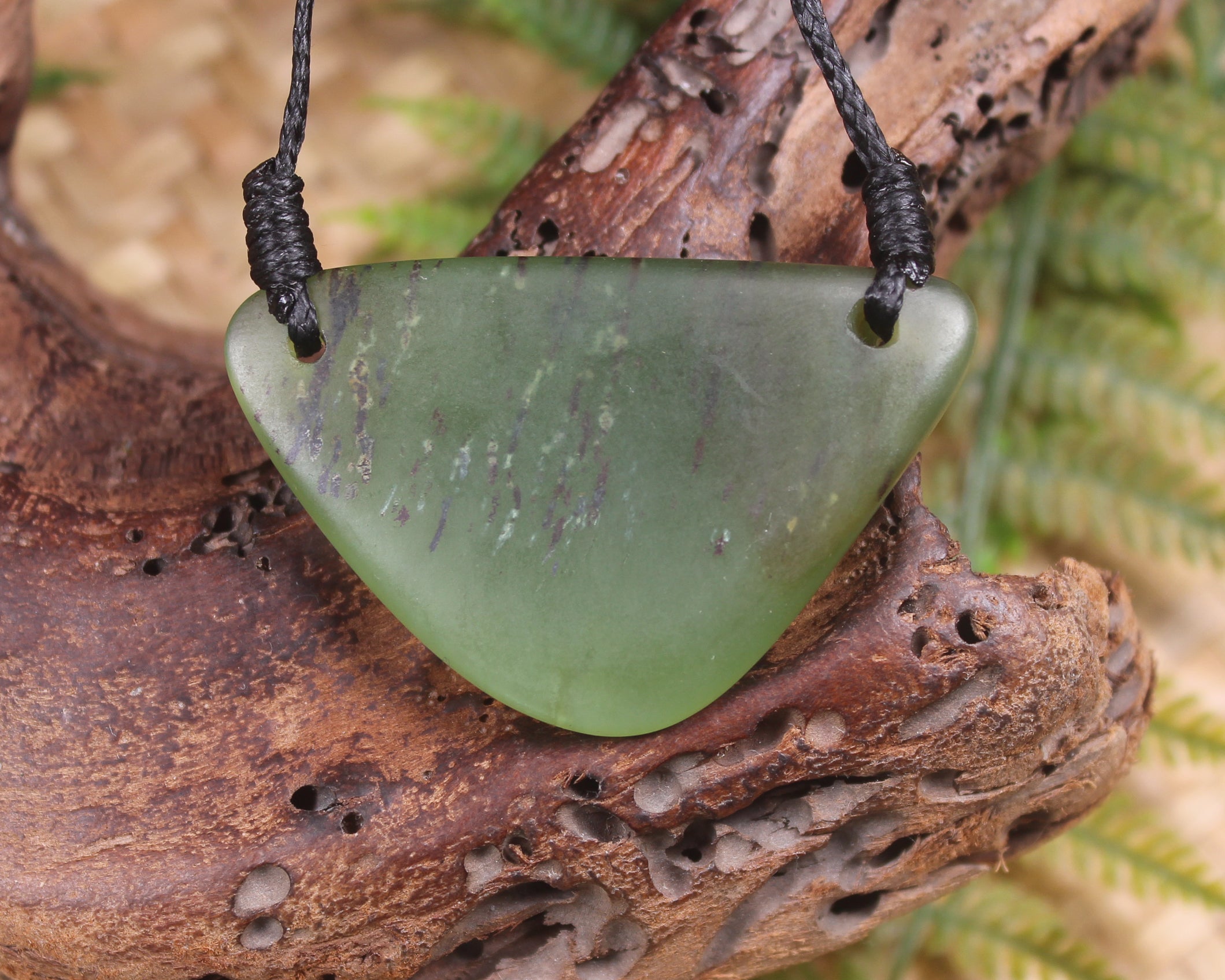 NZ Greenstone Small Breastplate or Shield Pendant (BB073) Tangiwai Pounamu