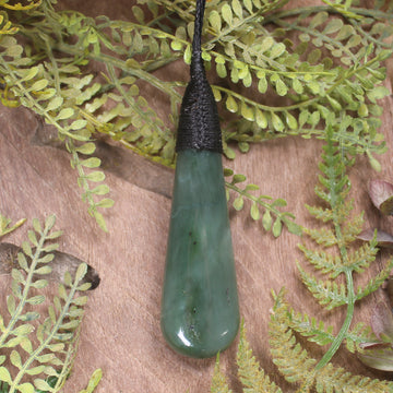 Roimata or Teardrop carved from Inanga Pounamu - NZ Greenstone
